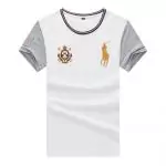 ralph lauren t-shirt with logo big pony 8 an crown r66261 blanc gris